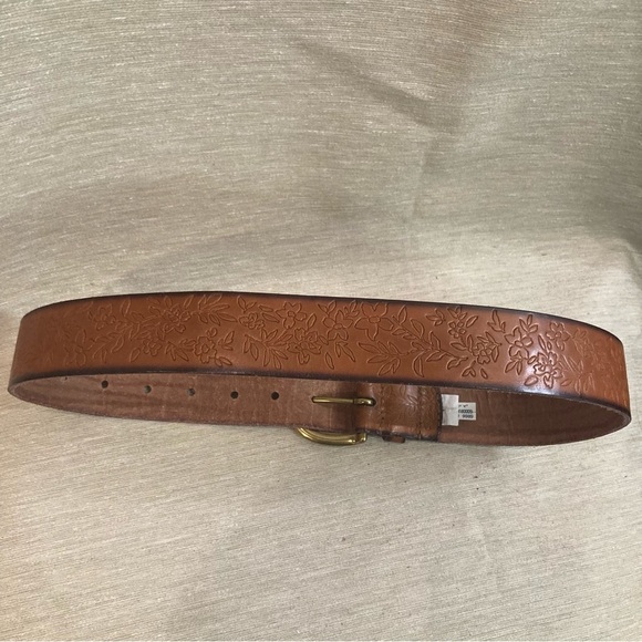 AMERICAN  EAGLE Sz XS-S Tooled Leather Belt - Picture 4 of 6